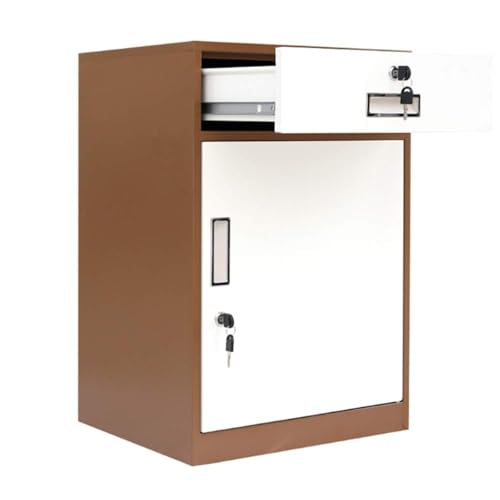 Archivador de acero impermeable con cerradura y llave, 44 x 39 x 65 cm, almacenamiento seguro para el hogar y la oficina, ideal para documentos y archivos importantes y diseño elegante.