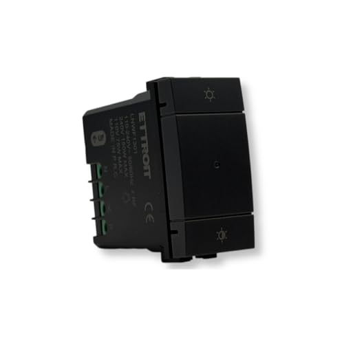 IXTRIMA Interruttore dimmer connesso Smart Wifi Tuya frutto modulo compatibile con supporti Bticino Living nero