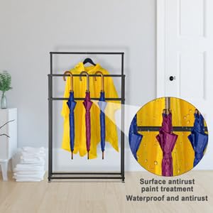 HAHRIR 2-Tier Metal Towel Rack Modern Freestanding Black Towel Rack, Bathroom Metal Storage - View #14