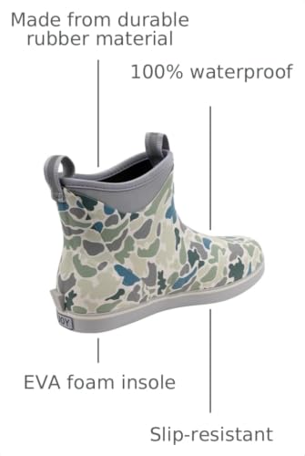 Image of Buoy Boots Men's Waterproof Rubber Fishing & Deck Boots, Ankle Rain Boots