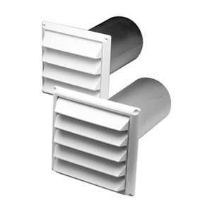 Fantech COM 5P Plastic Supply and Exhaust Hoods (Pair), 5, White