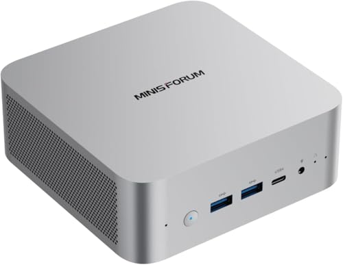MINISFORUM Mini PC M1 Pro 125H, Intel Core Ultra 5 125H (14 C/18 T, hasta 4,5 GHz), 32 GB de RAM DDR5, SSD M.2 PCIe 4.0 de 512 GB, USB 4/Raid/OCuLink/Wi Fi 7/BT5.4, Compatible con Cuatro Pantallas 4K
