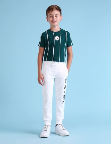 Image of U.S. Polo Assn. Kids Regular fit Boys Cotton Track Pants