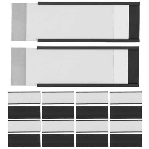 FONDOTIN 20個磁気ラベルホルダー 耐久性素材 収納管理用スーパーマーケット用価格表示タグ 倉庫棚類用実用的マグネットクリップ