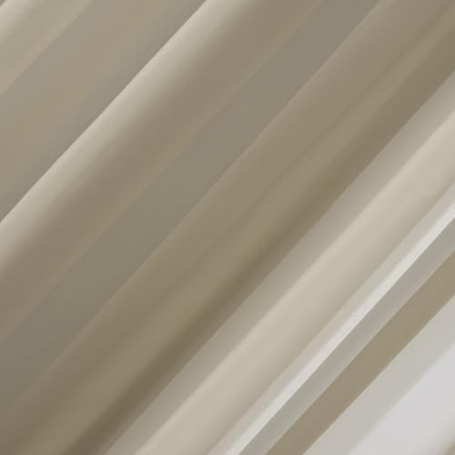 Image of No. 918 Emily Sheer Voile Rod Pocket Curtain Panel, 59 inch x 84 inch, Stone