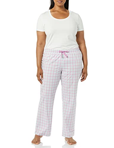 Image of Amazon Essentials Women's Cotton Pajama Pants, Breathable Poplin Sleep Pant with Drawstring Elastic Waist