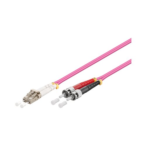 Preisvergleich Produktbild Goobay OM4 Duplex Patchkabel LC / ST 15m violett