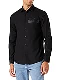 Armani Exchange Herren Long Sleeves, Logo On Front Shirt, Schwarz, XL