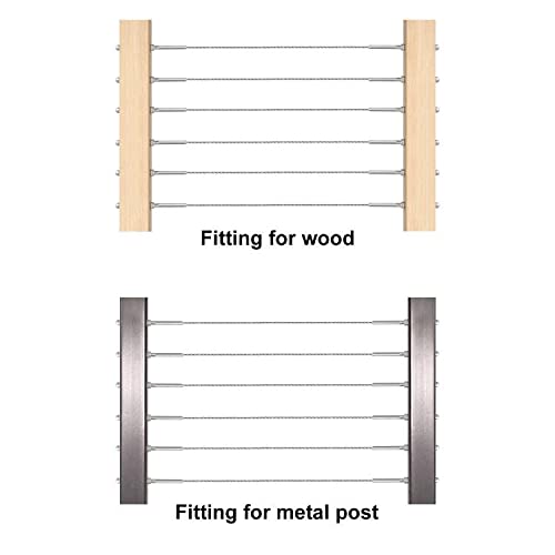 Buy CKE 60 Pack Cable Railing Swage Threaded Stud Tension End Fitting ...