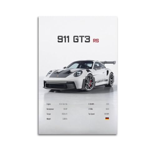 Affiche statistique LADV 911 GT3 RS pour remplacer les posters froissés par une toile