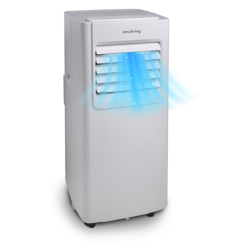 Innoliving Aire acondicionado portátil 7000/9000/12000BTU, 3 funciones de refrigeración, ventilación, deshumidificación, temporizador 24h, mando a distancia, pantalla LED, gas natural R290, hasta 30