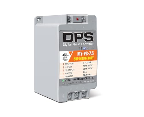 Tinta Y Tóner, Office Product DPS Usado para Motor de 5HP(3.7kW) 15A, Convertidor monofásico a trifásico, MY-PS-7.5, 1 Debe ser Usado para 1 Solo Motor, Entrada/Salida 200-240V, UL Listed