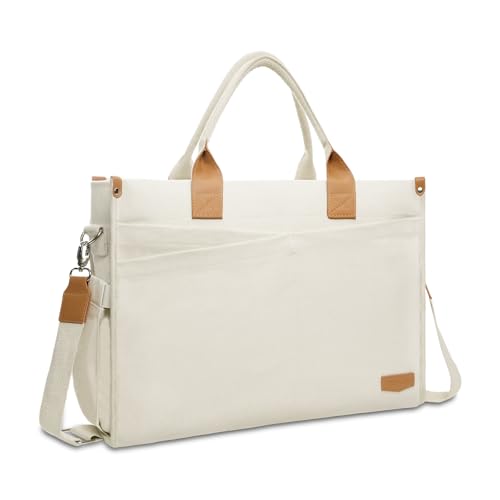 Bolso Tote para Laptop MOSISO 15-15.6 pulg Beige miniatura 1