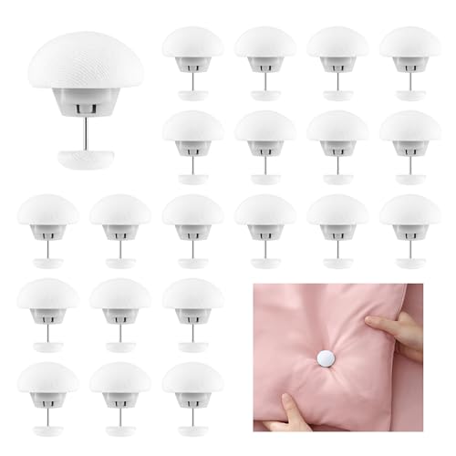 JSMTKJ 20 Pcs Pince Couette, Attache Couette Pince pour Housse de Couette Forme Ronde Mignon Clips de Couette Clips de Fixation Champignons avec Boutons pour...