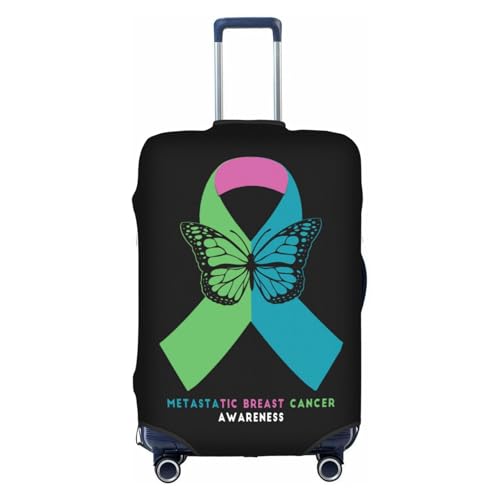 Travel Luggage Cover Metastatic Breast Cancer Awareness 2 Fashion Washable Baggage Suitcase Protector Fit For Luggage Small