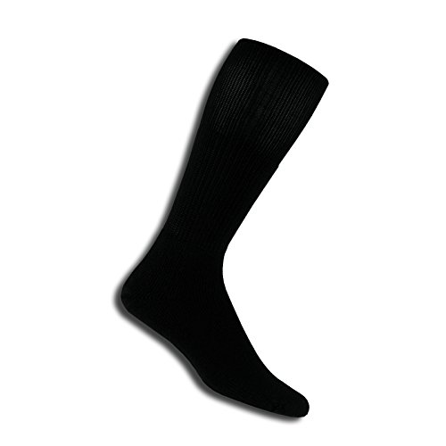 Thorlos Moderate Cushion Western Dress Otc Sock Size: M, Black with a Helicase Sock Ring