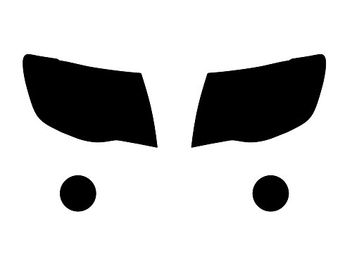 Rvinyl Headlight Pre Cut Film Cover Kit in Blackout Smoke Compatible with Toyota Tacoma 2005-2011 - Adhesive Backss