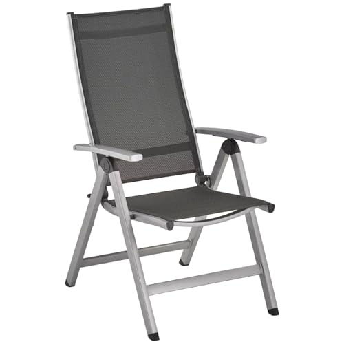 Kettler Easy Multipositionssessel, Silber/anthrazit, Alu/Textilene, 0311501-0010