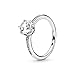 Price comparison product image PANDORA Signature Women's Sterling Silver Sparkling Crown Cubic Zirconia Solitaire Ring, Size 52, No Box
