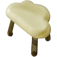 Naroote Taburete Bonito con Forma de Nube, Silla de Plástico Transparente con Patas para Niños, Regalo de Decoración del Hogar (Verde)
