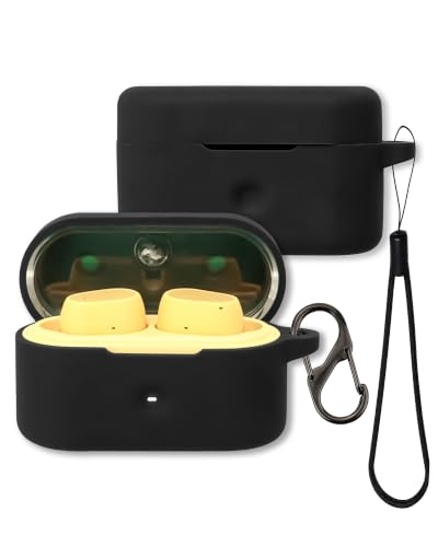 FJIASTB Moondrop Pudding TWS�C���z���p�P�[�X�A�J���r�i�ƃX�g���b�v�t���\�t�g�V���R���ی�J�o�[ �ϏՌ�(�u���b�N)