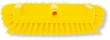 SPARTA Multi-Level Tile Scrub Brush 12' Wide Brush Head, Heavy-Duty Tile Cleaning Brush with End Bristles for Commercial Tiles, Tubs and Floor, Plastic, 12 Inches, Yellow
