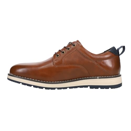 Crevo Mens Genoa Perforated Oxford Casual Shoes - Brown - Size 11 M3
