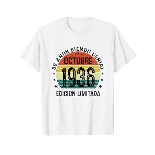Octubre 1936 88 Años Cumpleaños Hombre Fabricado En 1936 Camiseta