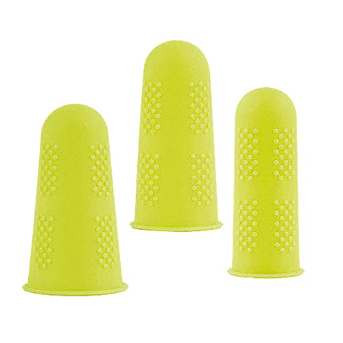 predolo 3 Pieces Finger Protector Sleeve Finger Thumb Cots Heat Resistant Reusable Non Slip Finger Sleeves for Gardening Insulation Finger Cover, Yellow -  73026149116665709