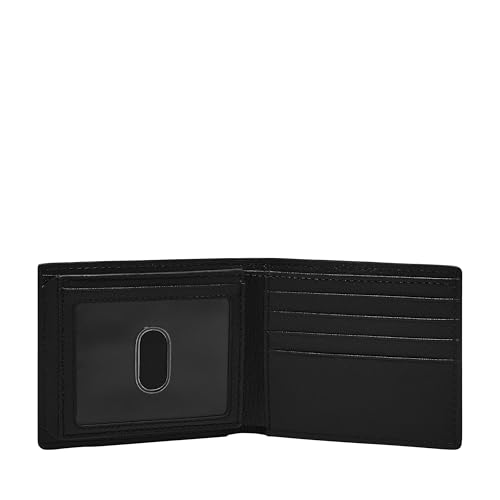 Image of Fossil Carson Leather Bifold Wallet for Men with Flip ID
