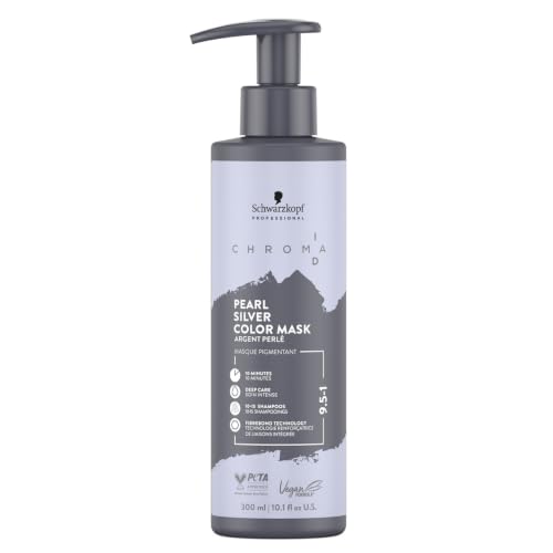 Schwarzkopf Professional CHROMA ID Bonding Color Mask Mascarilla de Color Semipermanente - 9,5-1 Pearl Silver - 300 ml