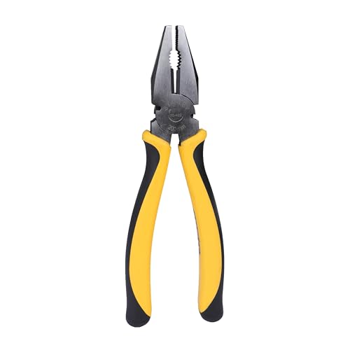 STANLEY 70-482 8'' Sturdy Steel Combination Plier with Anti-Rust properties for gripping, holding and cutting wires, YELLOW & BLACK - Image 13 thumbnail