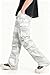 GINGTTO Baggy Cargo Pants Men White Camo Wide Leg Fashion Y2K Loose Fit Streetwear Drawstring Stretch 32