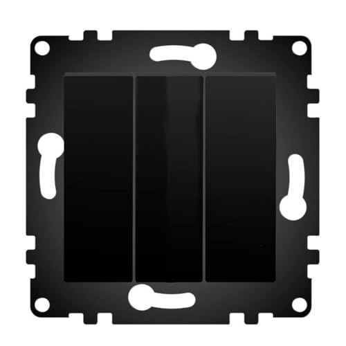 WESA - Interruptor Triple de Pared Simple Estándar, Fácil instalación con Opción a Distintos Diseños, No incluye marco, PJ-17-B