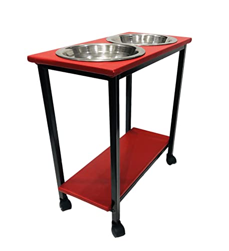 Image of Goyal steel & furniture Beauty Parlor Salon Cutting Barber Makeup Manicure Padicure Trolley and Bowl Heavy Duty Trolley (1, Heavy Double Red)