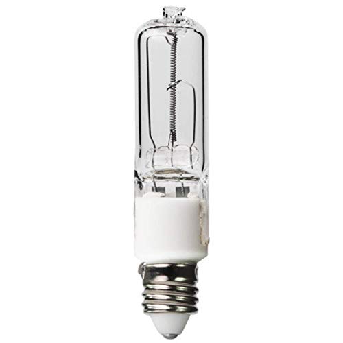 Four Bros JD35/CL/E11 Halogen JCD T4 Light Bulb, 120V, 35 Watt, 500 Lumen, 2800K, E11 Mini-Candelabra Base, Clear Body
