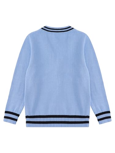 Boys Striped Cardigan Sweater Girls Long Sleeve Button Down Cotton Knitwear Kids School Uniform Top2