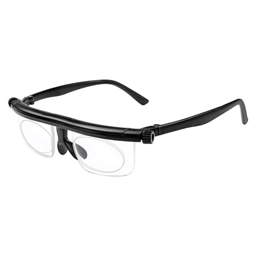 Ouolipraa Flex Focal Adjustable Glasses Dial Vision Reading Glasses Zoom Eyeglasses for Men Women One Power Auto Focus 0D to 400D Presbyopic Readers Variable Focus Eyewear Read Distance Near Far Sight