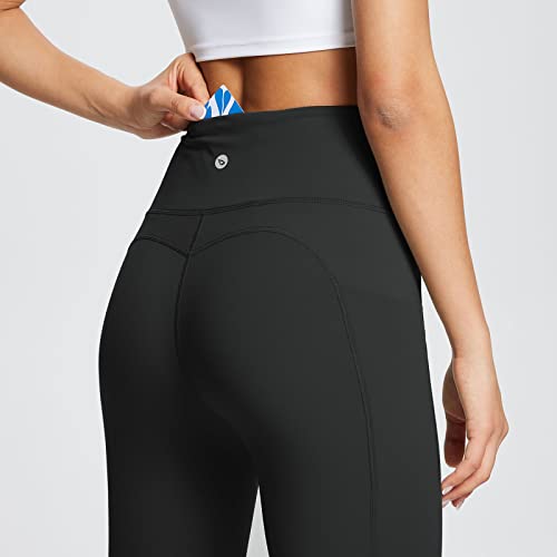 Baleaf 7/8 Workout Athletic Leggings For Women High Waist Soft Yoga Running Petite Ankle Pants With Deep Pockets 23" Black M #TOP4