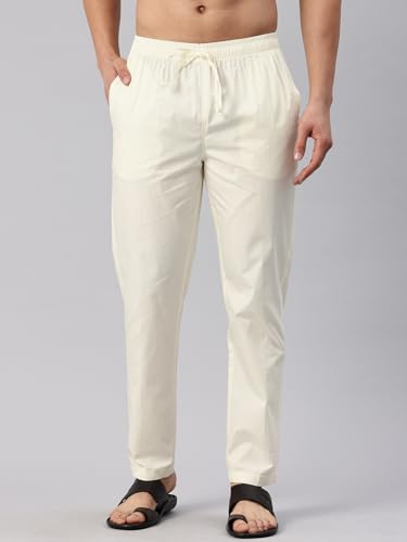 Image of Majestic Man Men's Regular Fit Mid Rise Casual Style Pure Cotton Pyjama Bottom