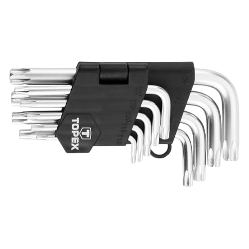 Topex Torx-Schlüsselset - Juego 9 llaves hexagonales torx cortas
