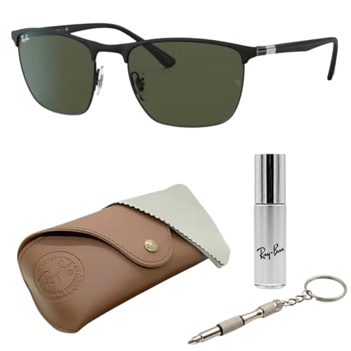 Image of Ray-Ban RB3686 Square Shaped Sunglasses for Men & Women with Official RAYBAN Eyewear Kit