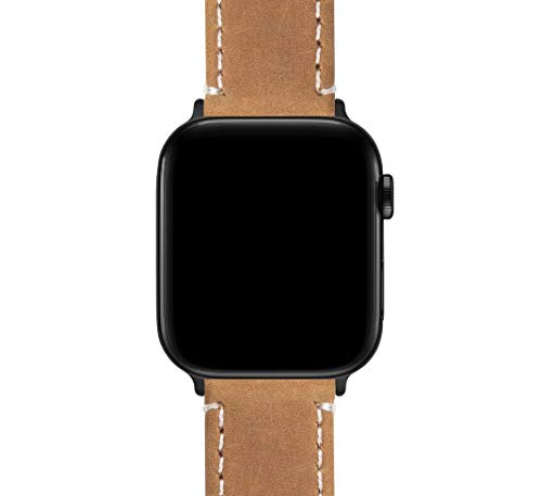 Image of BARTON WATCH BANDS - Top Grain Leather Watch Bands Compatible with Apple Watch Models - 1, 2, 3, 4, 5, 6, 7, 8, 9, 10, SE, Ultra & Ultra 2