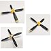 3 Sets Rc Plane 4-Blade Propeller with Propeller Savers and one Adapters for VOLANTEXRC 761-11 761-12 761-13 P40 BF109 P51 F4U T28 Airplane