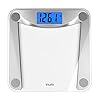 Vitafit-Digital-Body-Weight-Bathroom-Scale-Weighing-Scale-with-Step-On-TechnologyExtra-Large-Blue-Backlit-Display-and-Batteries-Included-400-PoundsClear-Glass Vitafit Digital Bathroom Scale for Body Weight,Weighing Professional Since 2001,Extra Large Blue Backlit LCD and Step-On, Batteries Included, 400lb/180kg,Clear Glass,Silver