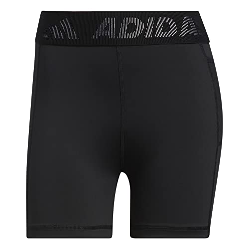 adidas Women's Standard Techfit Badge of Sport Short Tights, Black/White, XX-Large
