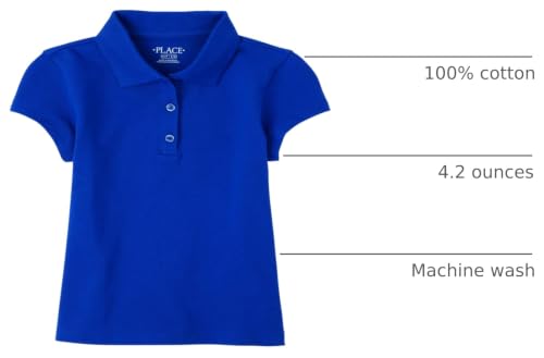 Image of The Children's Place baby-girls And Toddler Short Sleeve Ruffle Pique Polo