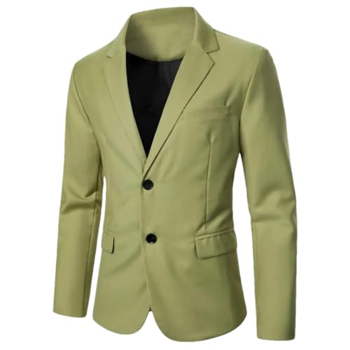 Dndrdhfb Men's Printed Single-Button Casual Suit Jacket Multi-Pocket Solid Color Party Suit Jacket