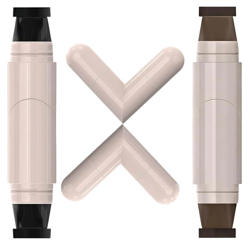 2pcs Rotatable Eyeliner Stamp Set - Smudge-Proof & Long-Lasting, Ready to Use, Flawless Winged Eyeliner for Beginners & Makeup Enthusiasts,Quick Shaping Tool with Left/Right Eye Marked，Black + Brown