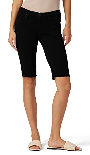 Hudson Jeans Women's Amelia Mid-Rise Knee Short (Raw Hem), Black, 27 #TOP29